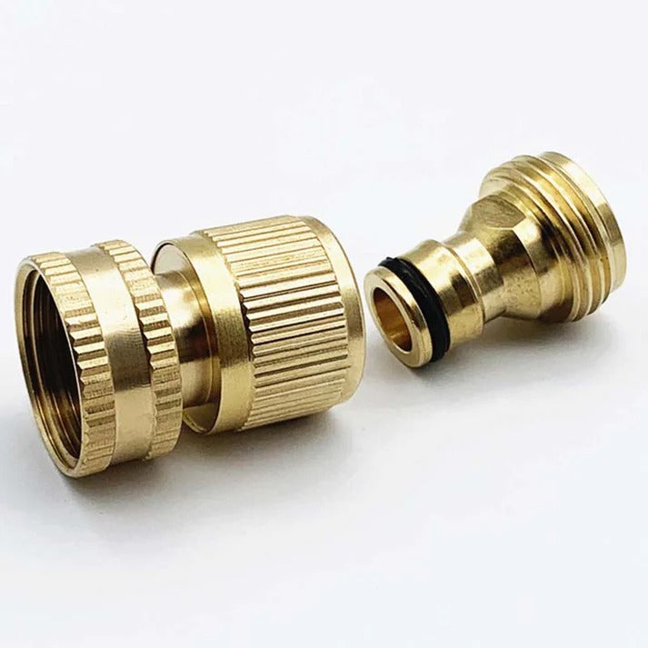 🔩 LIMITED-TIME 50% OFF! ✨ 3/4" Brass Quick Connect Fitting – Rust-Proof, Leak-Free, Universal