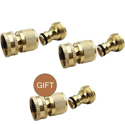 🔩 LIMITED-TIME 50% OFF! ✨ 3/4" Brass Quick Connect Fitting – Rust-Proof, Leak-Free, Universal