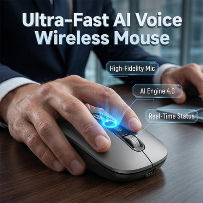🖱️ LIMITED-TIME 58% OFF! 💥 AI Smart Voice Wireless Mouse – 1600 Words/Min, Translation Hub, Ergonomic ✨